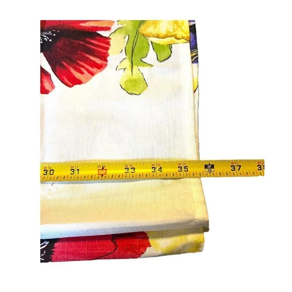 Bacova Poppy Flowers Floral Shower Curtain 71.5”x69” Purple Red Bright Spring